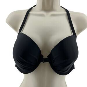 Aerie Lightly Lined Underwire Bikini Top Black 32DDD